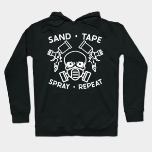 Sand Tape Spray Repeat Auto Body Mechanic Painter Garage Funny Hoodie